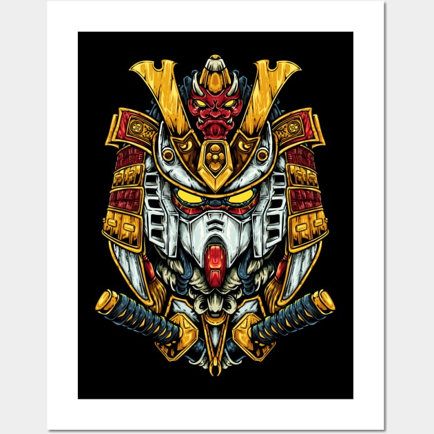 GUNDAM SAMURAI Wall Art by lestercamacho